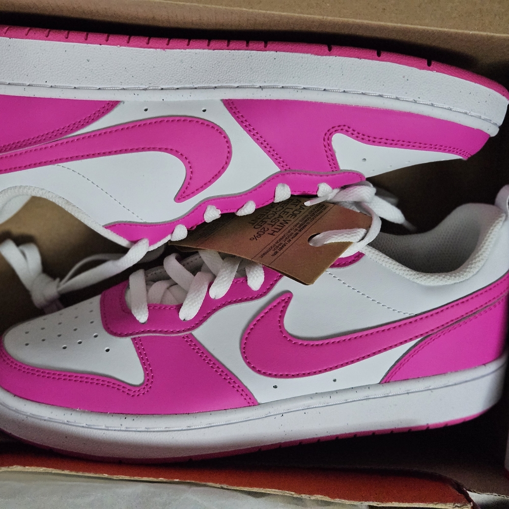 Nike Women's Hot Pink and White Sneakers